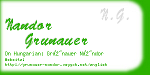 nandor grunauer business card